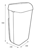 Katrin Waste Bin With Lid, Sort