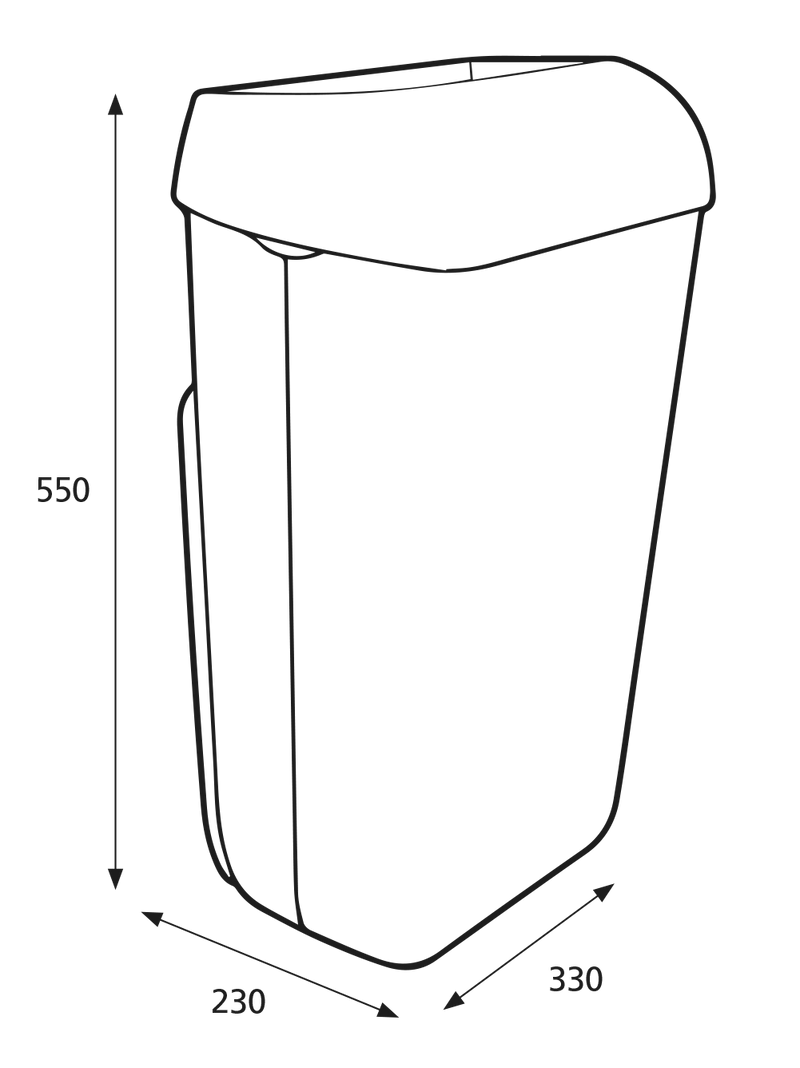 Katrin Waste Bin With Lid, Hvid