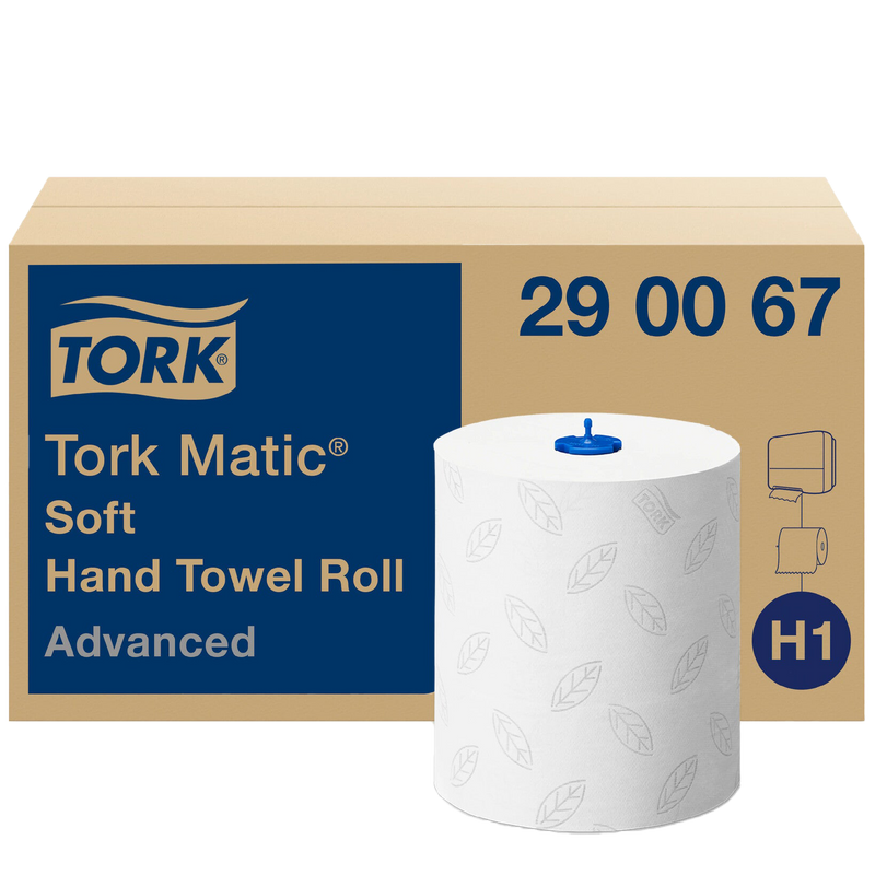 Aftørringsruller Tork Advanced H1  Matic Soft 2-lags - 6 ruller