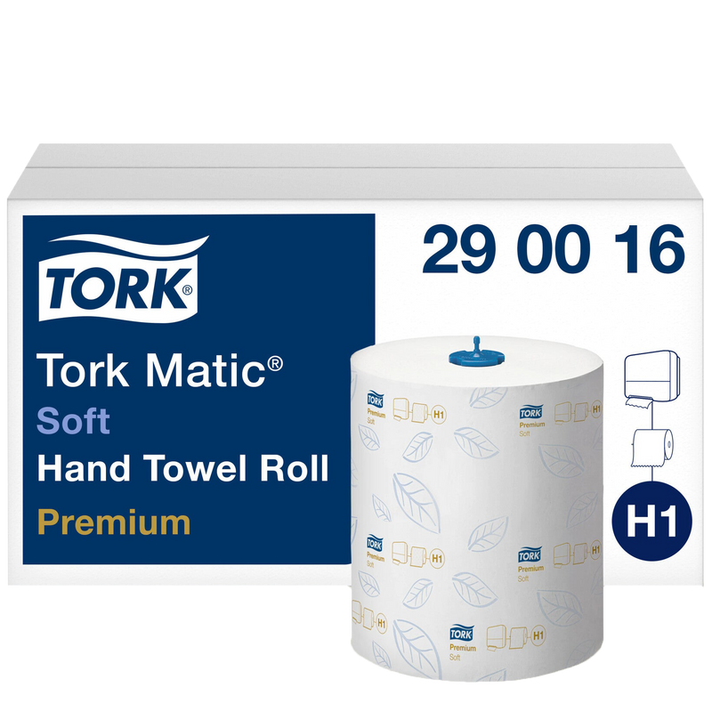 Aftørringsruller Tork H1 Premium  Matic Soft 2-lags - 6 ruller